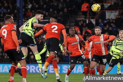 Arsenal vs Luton Town f.c. Timeline