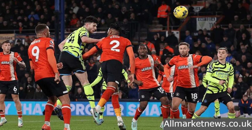 Arsenal vs Luton Town f.c. Timeline